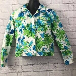 Seasons Button Front Floral Print Chino Jacket L
